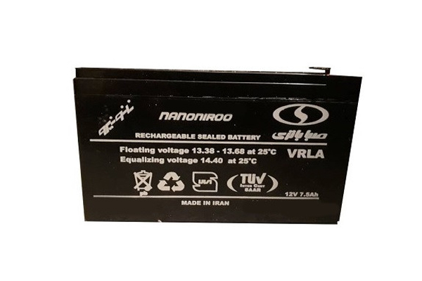 باتری یو پی اس 12 ولت 7.5 آمپر صبا باتری